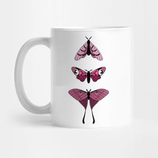 pink moths Mug